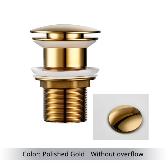 Polished Brass Bathroom Sink Drains