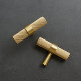 Modern Textured Brass Cabinet and Drawer Handles