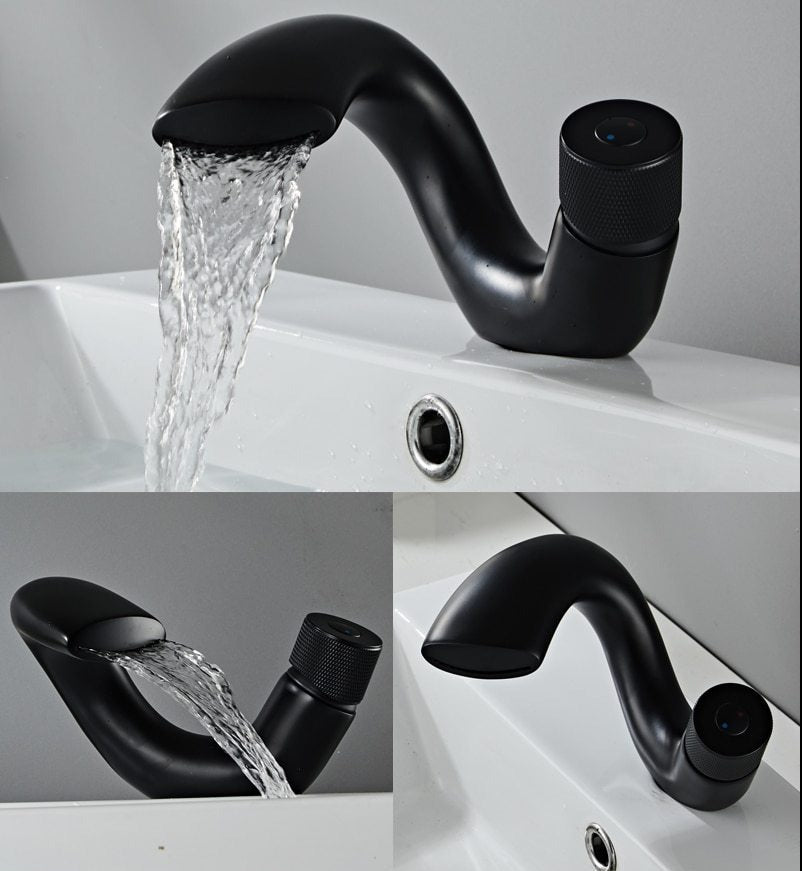 Drew - Modern Curved Bathroom Faucet