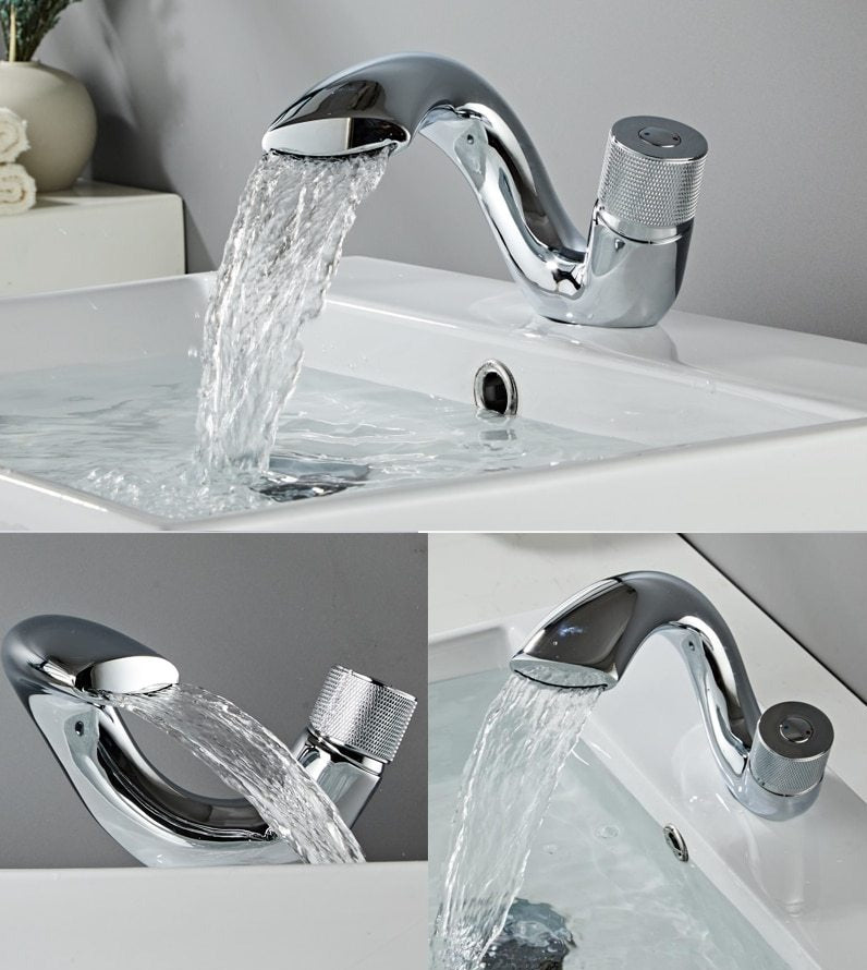 Drew - Modern Curved Bathroom Faucet