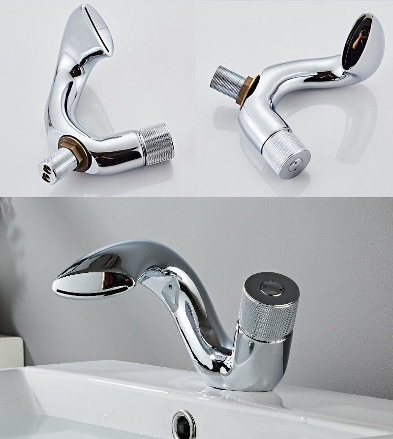 Drew - Modern Curved Bathroom Faucet