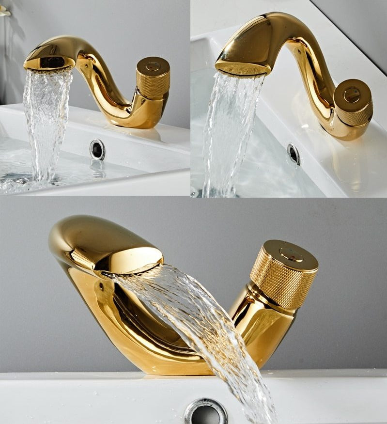 Drew - Modern Curved Bathroom Faucet