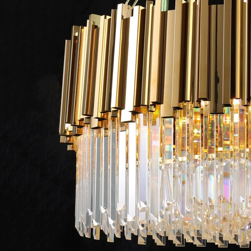 Faulkner - Modern Glass Crystal Chandelier