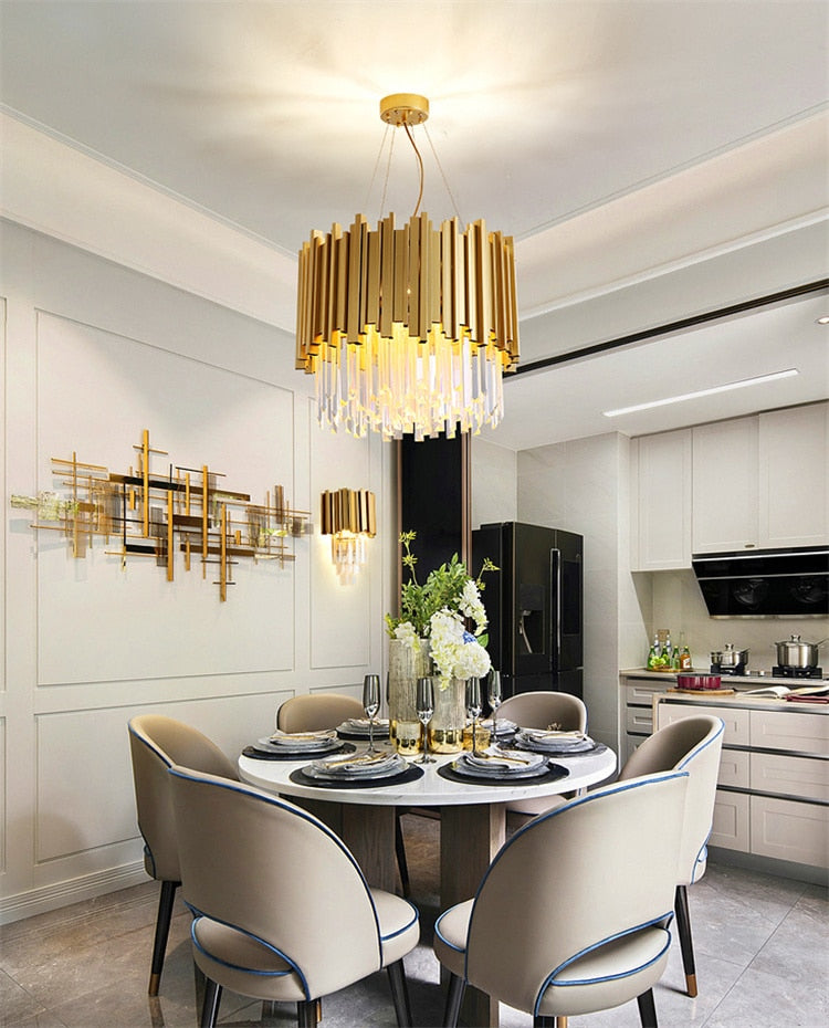 Faulkner - Modern Glass Crystal Chandelier