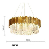 Faulkner - Modern Glass Crystal Chandelier