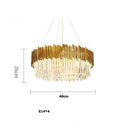 Faulkner - Modern Glass Crystal Chandelier