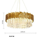 Faulkner - Modern Glass Crystal Chandelier