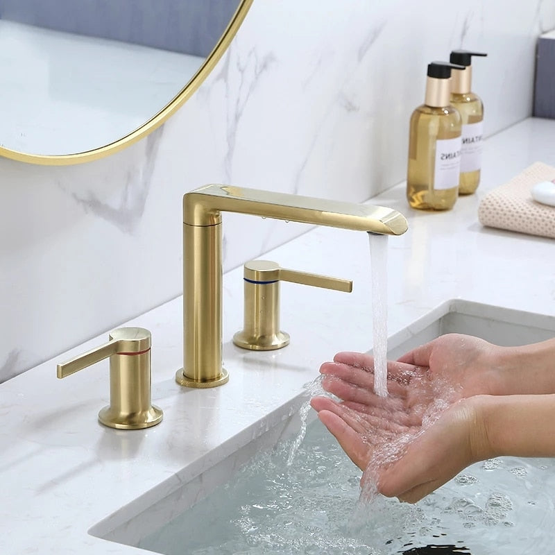 Modern Double Handle Bathroom Faucet