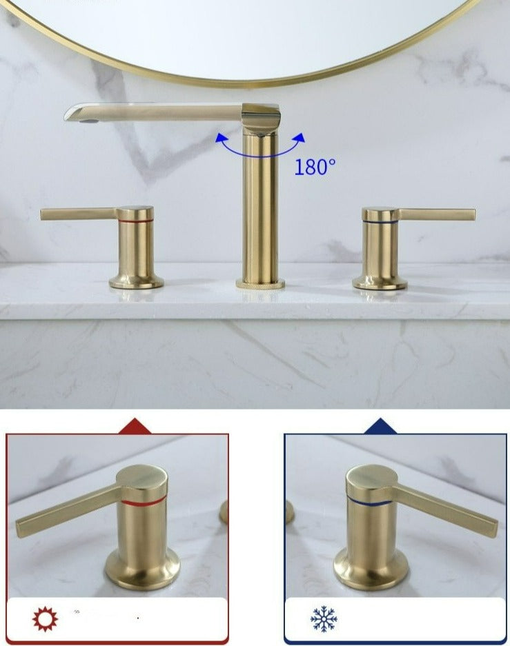 Modern Double Handle Bathroom Faucet