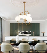 Frosted Glass Multi-Bulb Chandelier