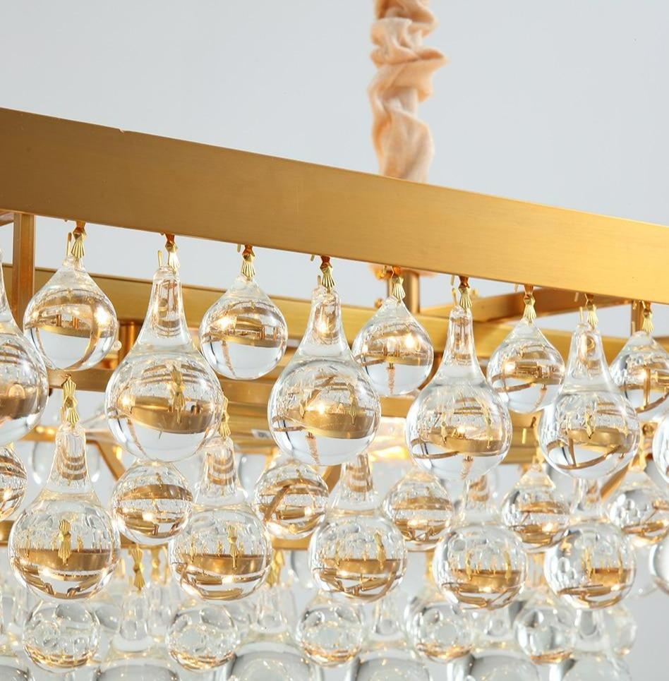 Glass Crystal Droplet Chandelier