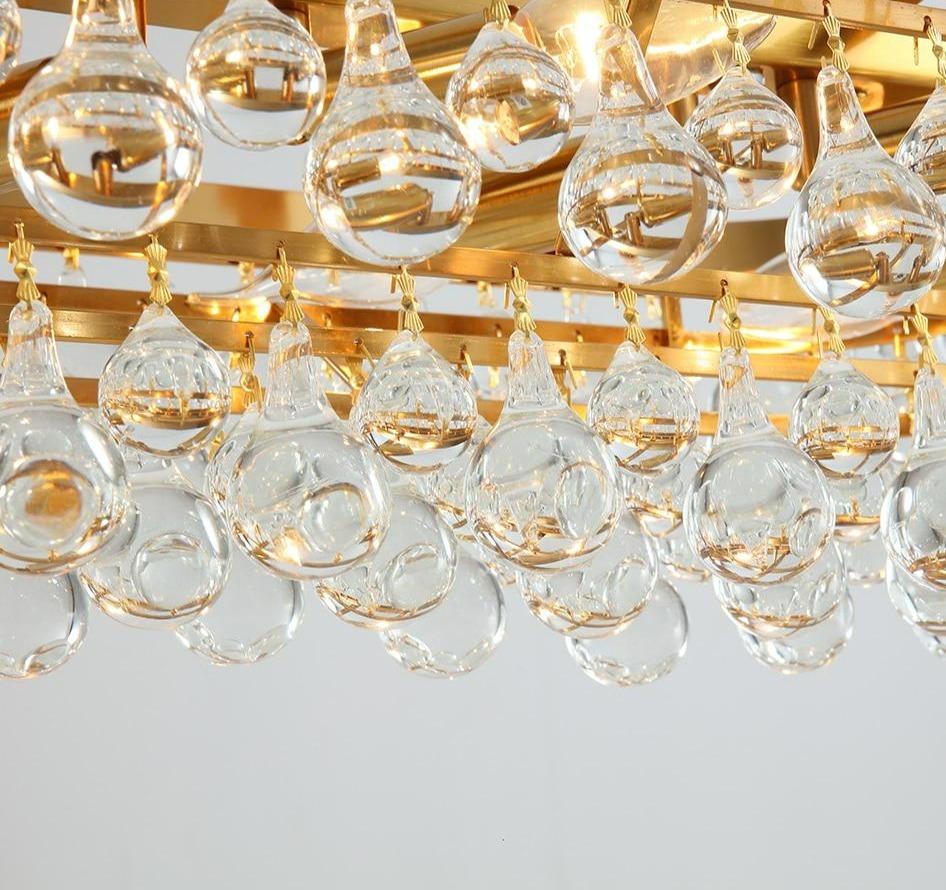 Glass Crystal Droplet Chandelier