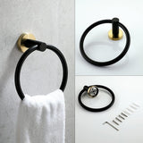 Black & Gold Bathroom Hardware Set