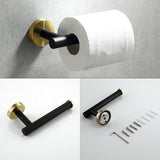 Black & Gold Bathroom Hardware Set