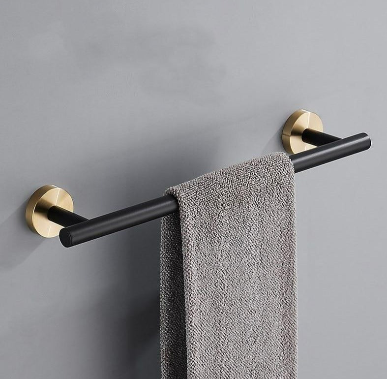 Black & Gold Bathroom Hardware Set