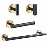 Black & Gold Bathroom Hardware Set