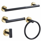 Black & Gold Bathroom Hardware Set