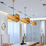 Modern Shaved Wood Pendant Lights