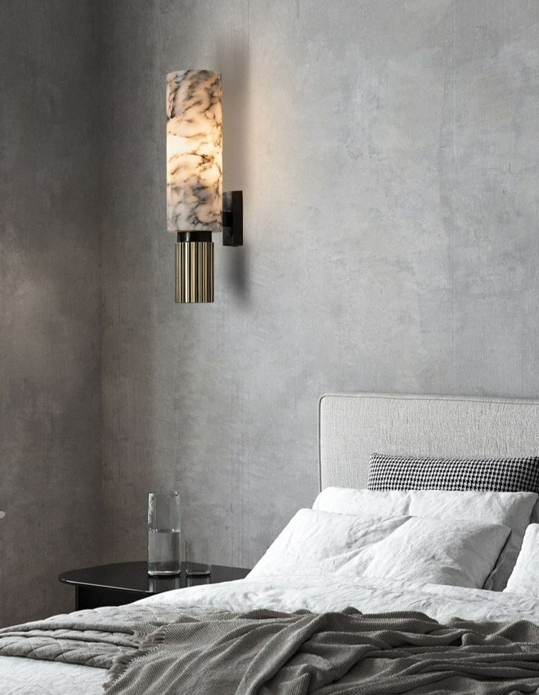 White Marble Wall Light