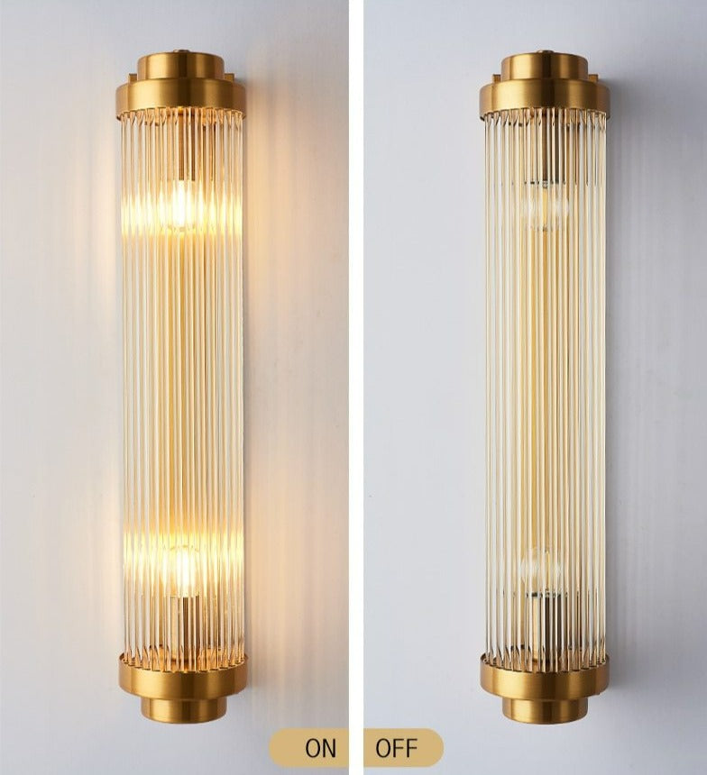 Modern Glass Column Wall Sconce