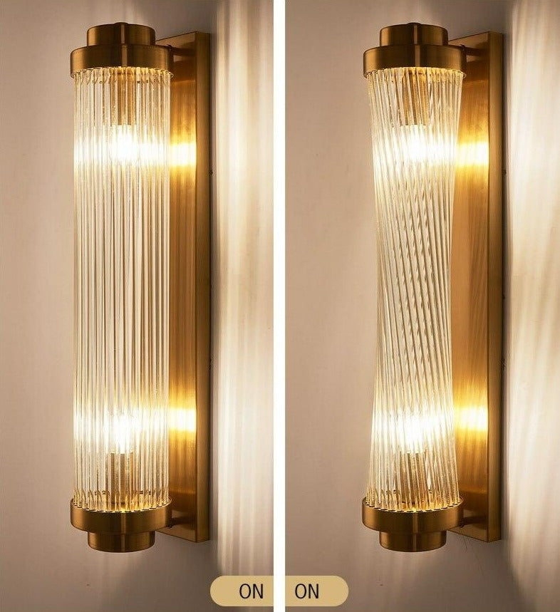 Modern Glass Column Wall Sconce