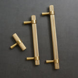 Modern Textured Brass Cabinet and Drawer Handles