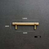 Modern Textured Brass Cabinet and Drawer Handles