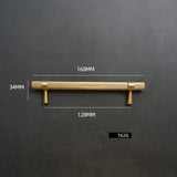 Modern Textured Brass Cabinet and Drawer Handles