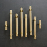 Modern Textured Brass Cabinet and Drawer Handles