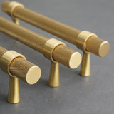 Modern Textured Brass Cabinet and Drawer Handles