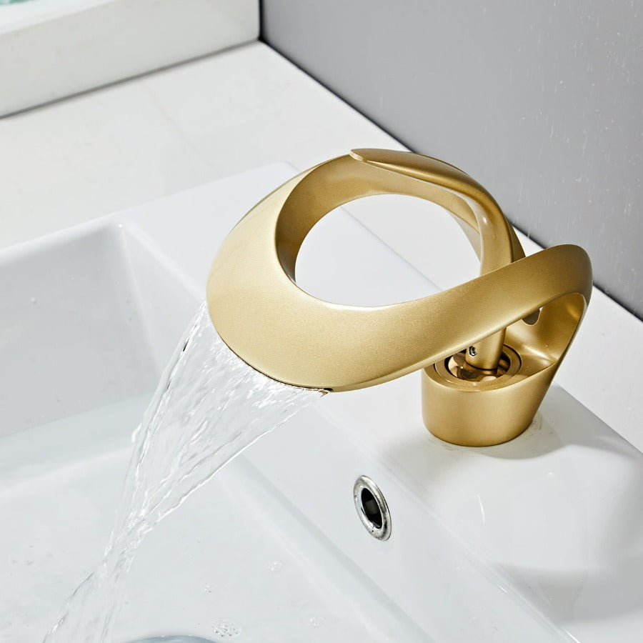 Zina - Modern Curved Bathroom Faucet