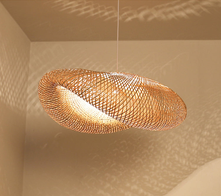 Modern Bamboo Woven Pendant Light