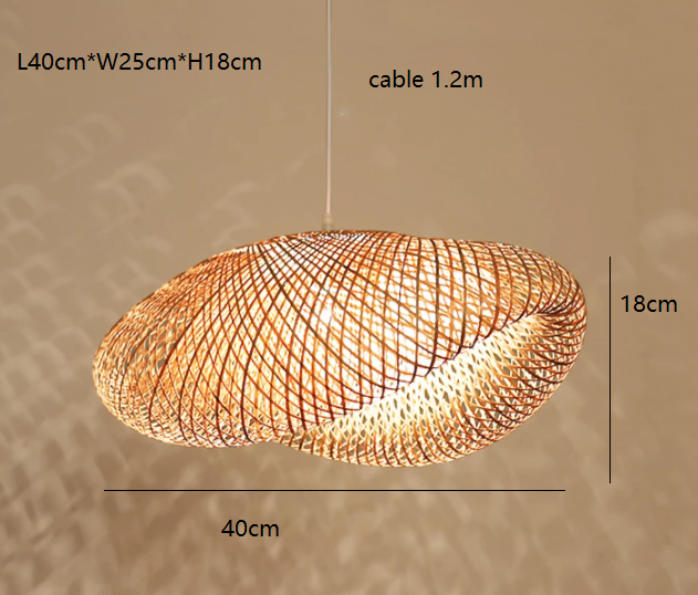 Modern Bamboo Woven Pendant Light