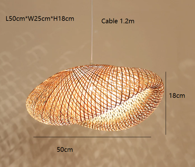 Modern Bamboo Woven Pendant Light