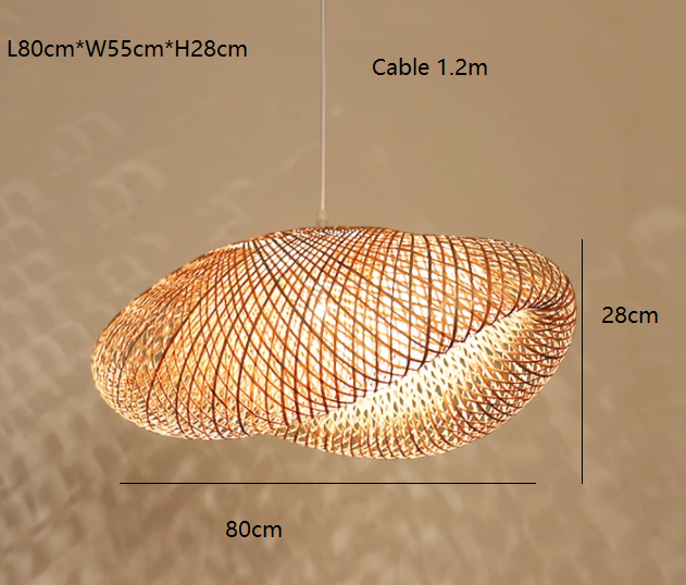 Modern Bamboo Woven Pendant Light