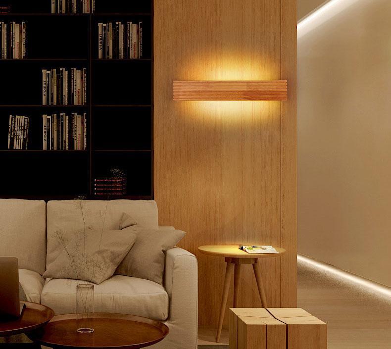 Emica - Modern Japanese Wooden Wall Lamp