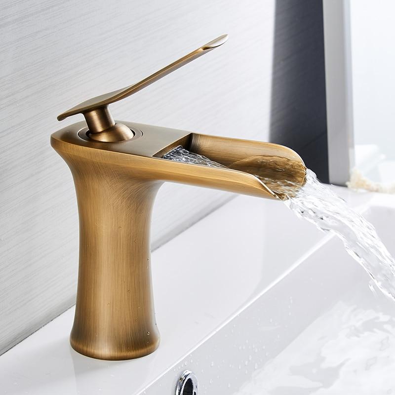 Ames - Modern Waterfall Bathroom Faucet