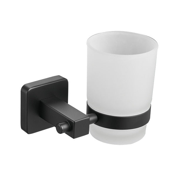 Black Stainless Steel Bathroom Hardware Set