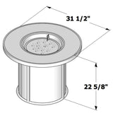 The Outdoor GreatRoom Company Stonefire 31-Inch Round Gas Fire Pit Table