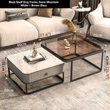 Gold/Black Nordic Coffee Table For Living Room