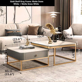 Gold/Black Nordic Coffee Table For Living Room