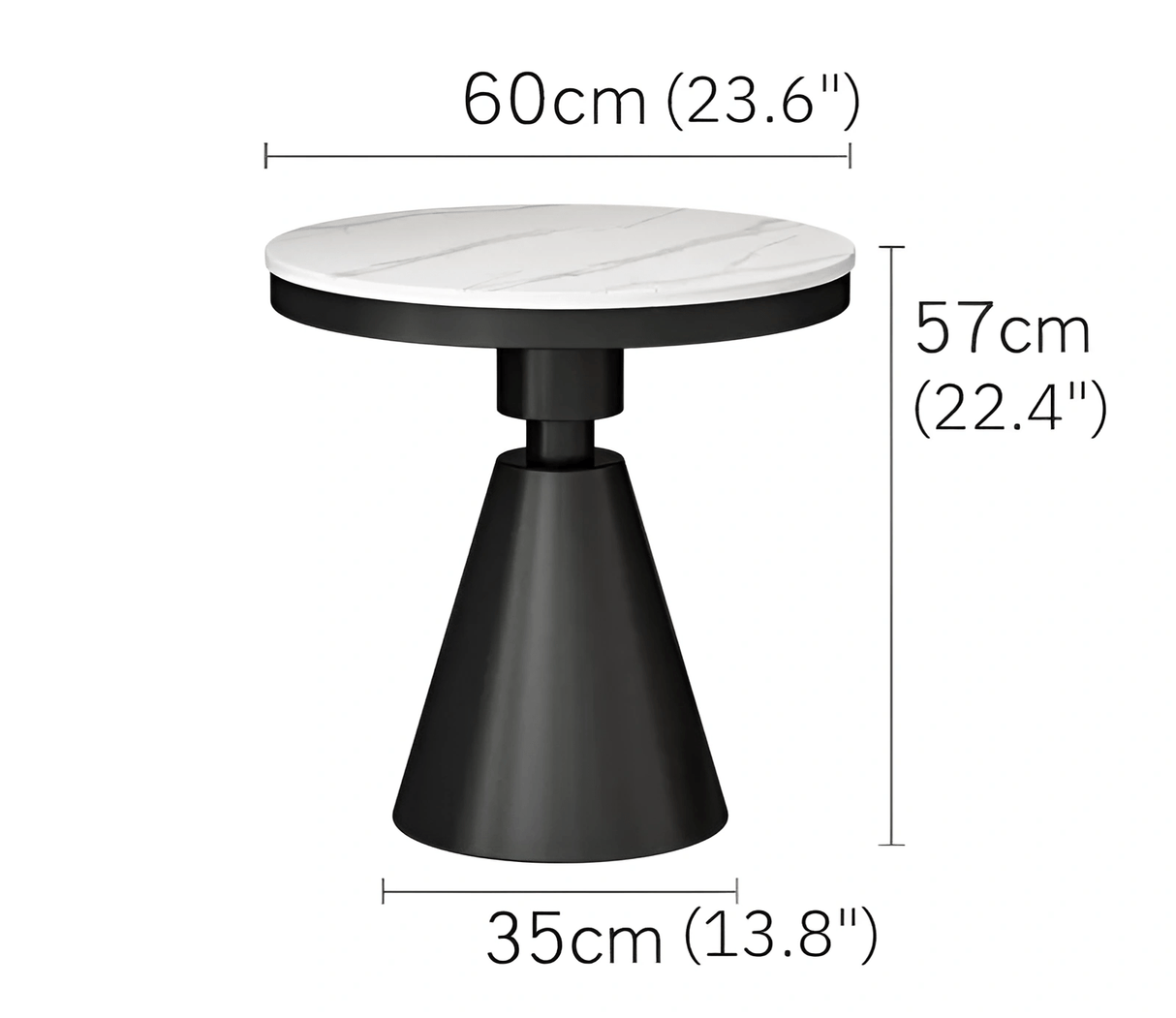 Gold/White/Black Round Small Modern Coffee Table For Living Room