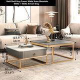 Gold/Black Nordic Coffee Table For Living Room