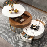 Modern Nesting Alva Lift Top Coffee Table with Sintered Stone Top