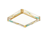 Square LED Сopper Ceiling Lamp for Living room, Bedroom