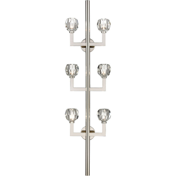 Zeev Lighting Parisian 6 Light 7 inch Polished Nickel Wall Sconce Wall Light