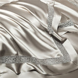 Willa Ash Modern Satin Egyptian Cotton Duvet Cover Set