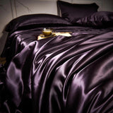 Royalis Purple Luxury Pure Mulberry Silk Bedding Set