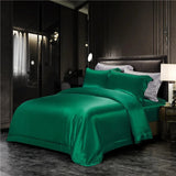 Eloise Emerald Green Luxury Pure Mulberry Silk Bedding Set