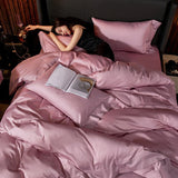 Lakibia Soft Pink Silky Soft Egyptian Cotton Bedding Set